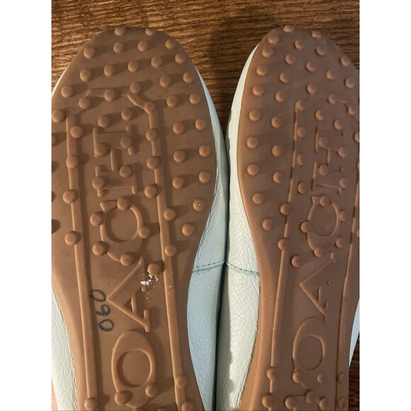 Coach Shoes Womens 7 B Aqua Leather Loafers Frederica Driver Flats Moccasin - Picture 5 of 8